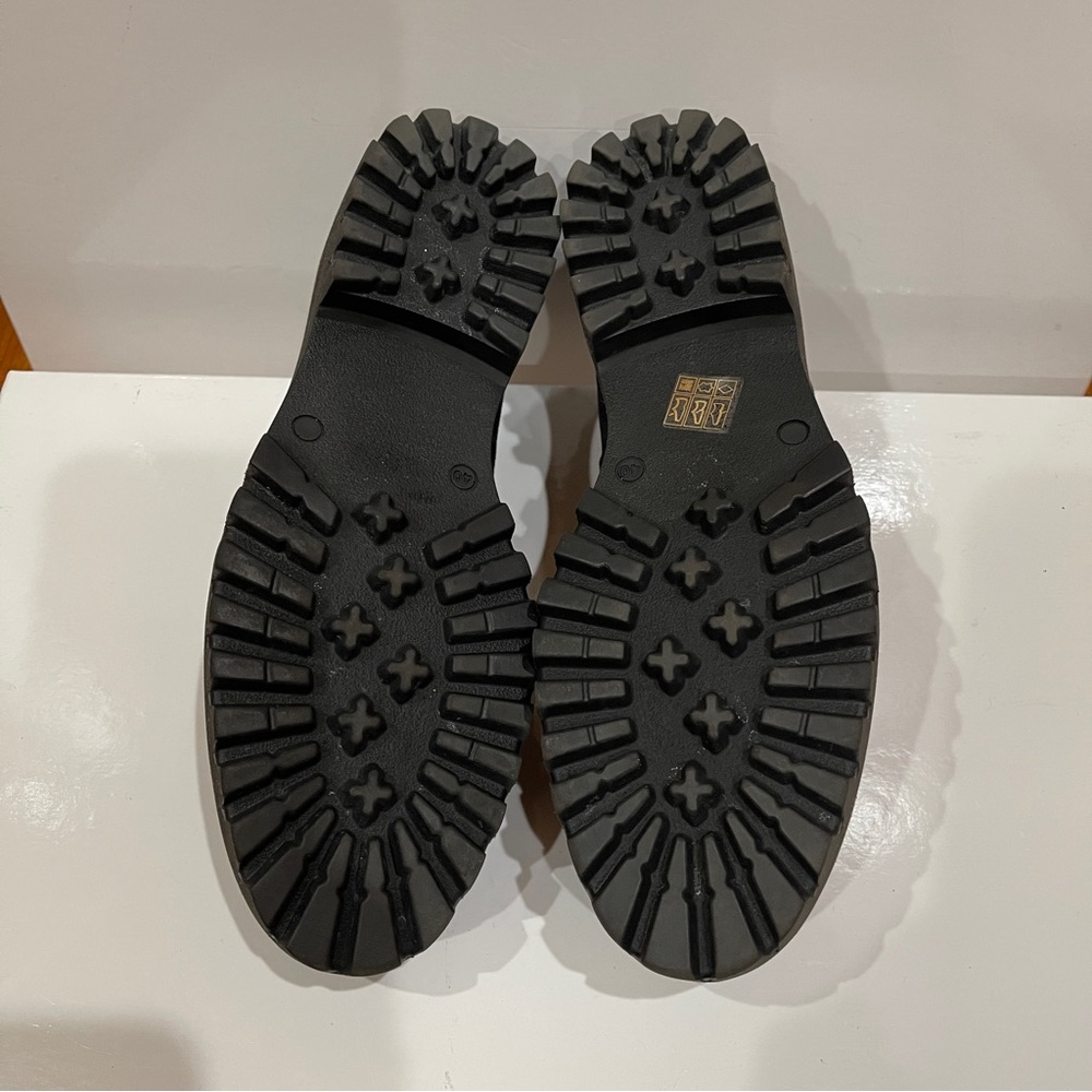 Jon Josef Anthropologie Womens Gogo Lug Sole Loafers Size US 10 EUR 40 Black - Picture 12 of 16